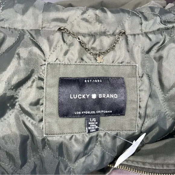 Lucky Brand Olive Jacket women’s large - Picture 2 of 10